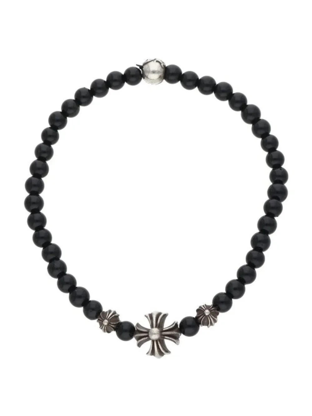 Chrome Hearts 4 Bead Bracelet Black Tourmaline